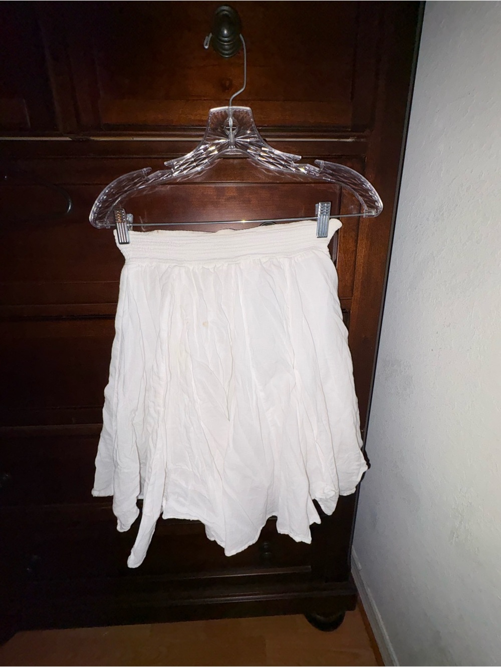 Banana Republic White Layered Skater Skirt